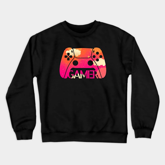 Gamer Controller Silhouette Crewneck Sweatshirt by MrDrajan